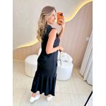 VESTIDO CANELADO TALITA PRETO