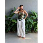 Lenço ESTAMPADO VERDE COM LARANJA