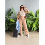 Calça Cargo Elástico no Cós BEGE