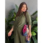 Conjunto Cecilia Camisa e Calça VERDE MILITAR