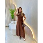 VESTIDO MIDI MAFER MARROM
