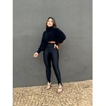 Calça Montaria com Ziper em Tecido Prada PRETO