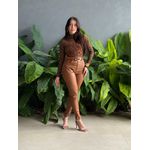 Calça Skinny Resinada CARAMELO