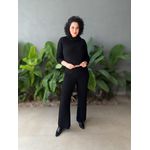 Conjunto Tricot Elen Blusa e Calça PRETO