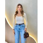 CALÇA MOM CLARA JEANS CLARO