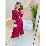 VESTIDO LINHO SHEILA MARSALA