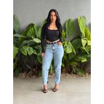 Cropped Anahi Manga Longa PRETO