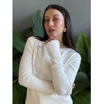 Tricot Agnes Manga Longa OFF WHITE