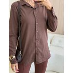 CAMISA MANGA LONGA DANI MARROM