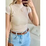 BLUSA ASSIMETRICA CANELADA NUDE