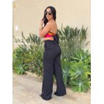 Lenço Estampado Floral Fundo Preto Com Vermelho