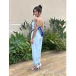 Lenço Multiformas De Amarração Estampado Azul Bebe