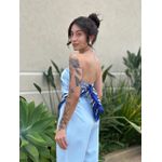 Lenço Multiformas De Amarração Estampado Azul Bebe