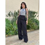 Lenço Multiformas De Amarração Estampado Creme E Preto