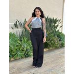 Lenço Multiformas De Amarração Estampado Creme E Preto