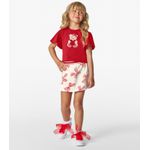 Conj Fem Ursinho Verm Trick Nick Vermelho