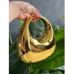Bolsa Em Metal Dourado