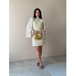 Vestido Manga Longa Sierra Bege Claro