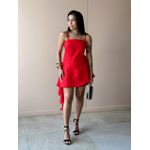 Conjunto Rochele Blusa E Shorts Saia Em Alfaiataria Vermelho