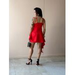 Conjunto Rochele Blusa E Shorts Saia Em Alfaiataria Vermelho