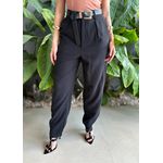 Calça Alfaiataria Flora Em Liocel Preto