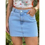 Saia Jeans Ozzo 1026 Sem Lycra Azul Jeans