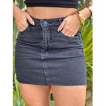 Saia Jeans Ozzo Preta 1092 Preto
