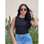 Body Regata Em Malha Anarruga Preto