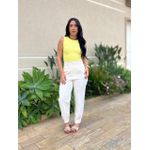 Body Regata Em Malha Anarruga Amarelo