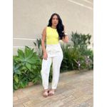 Body Regata Em Malha Anarruga Amarelo