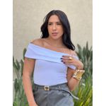 Body Ombro A Ombro Em Malha Anarruga Branco