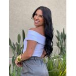 Body Ombro A Ombro Em Malha Anarruga Branco