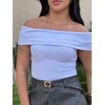 Body Ombro A Ombro Em Malha Anarruga Branco