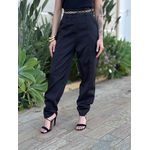 Calça Alfaiataria Isabel Com Costura Frontal Preto