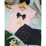 Conj Fem Laço Milon Rosa