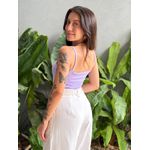 Body Poliamida Alças Finas Lilás