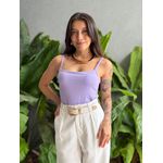 Body Poliamida Alças Finas Lilás