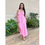 Vestido Midi Monica Rosa Claro