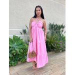 Vestido Midi Monica Rosa Claro
