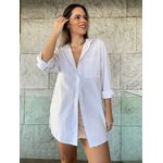 Camisa Beatriz ampla com bolso - Branca 
