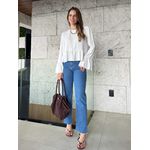 Blusa Chiara manga longa com babado - Branca