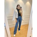 Calça Vih Wide Leg Cintura super alta - Jeans escuro