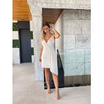 Vestido Nina acetinado - Perolado