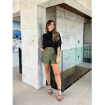 Short Noemi couro sintetico Verde