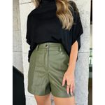 Short Noemi couro sintetico Verde