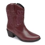 Bota Western Carolina Couro Bordô