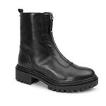 Coturno Tamires Couro Preto