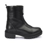 Coturno Tamires Couro Preto