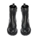 Coturno Tamires Couro Preto