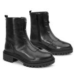 Coturno Tamires Couro Preto